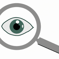 Une image representant un oeil ou une loupe de recherche